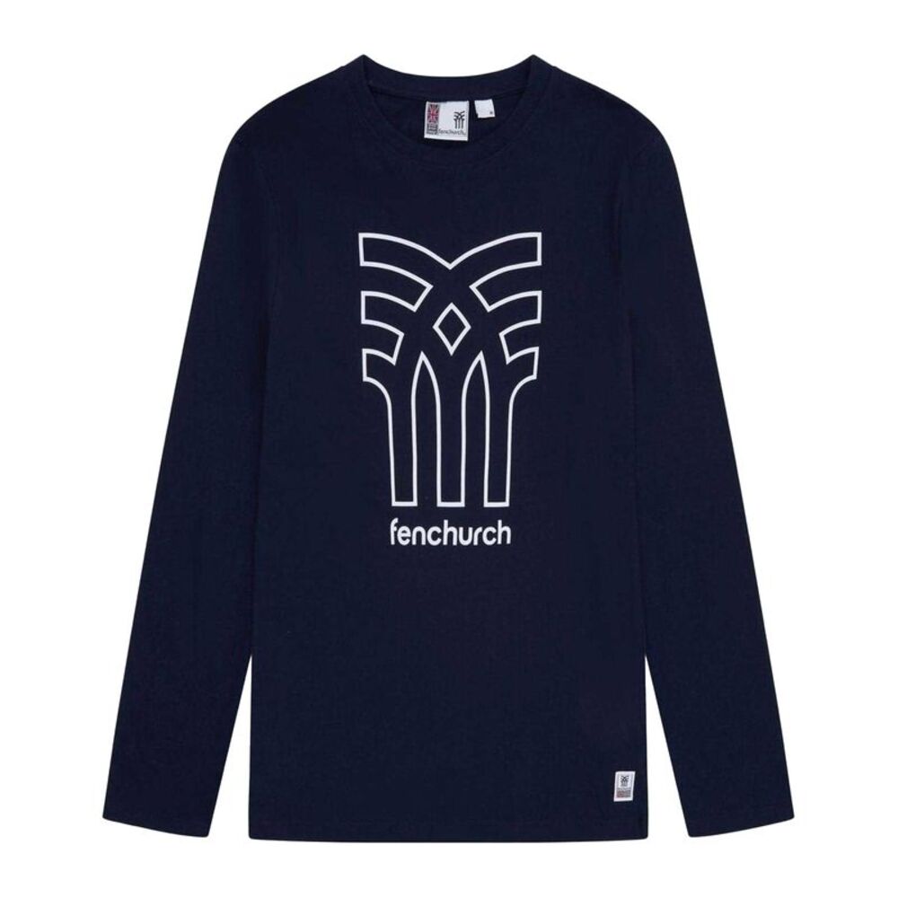 Fenchurch Mens Aspinall Big Logo T-Shirt / Navy